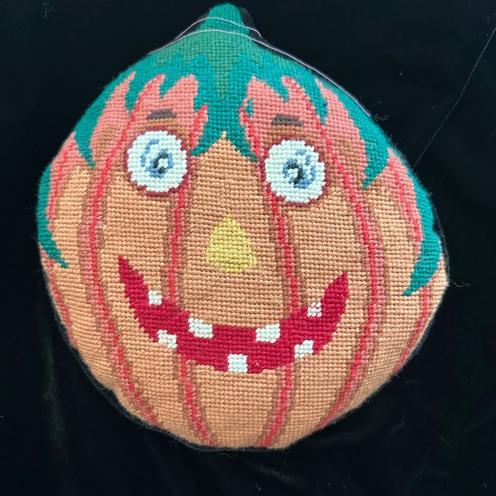Vintage Christopher Radko pumpkin pillow
